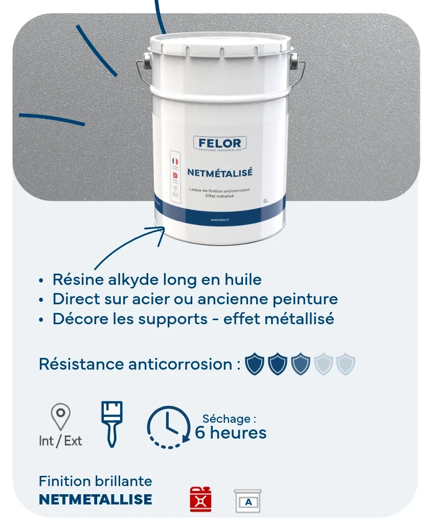 Peinture métal effet métallisé - NETMETALLISE