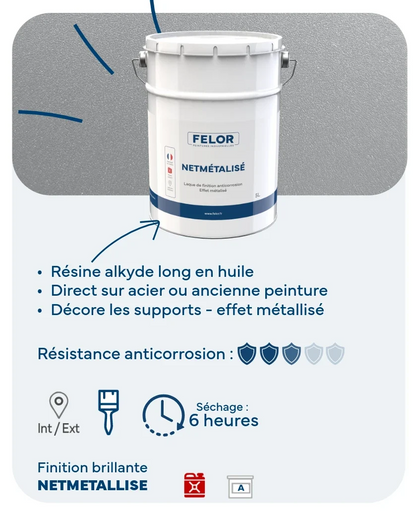 Peinture métal effet métallisé - NETMETALLISE