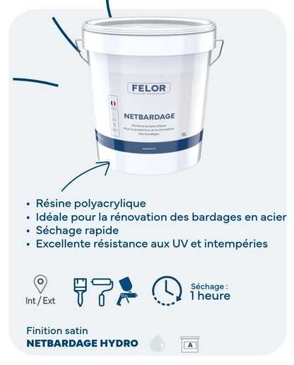 Peinture spéciale bardage - NETBARDAGE HYDRO