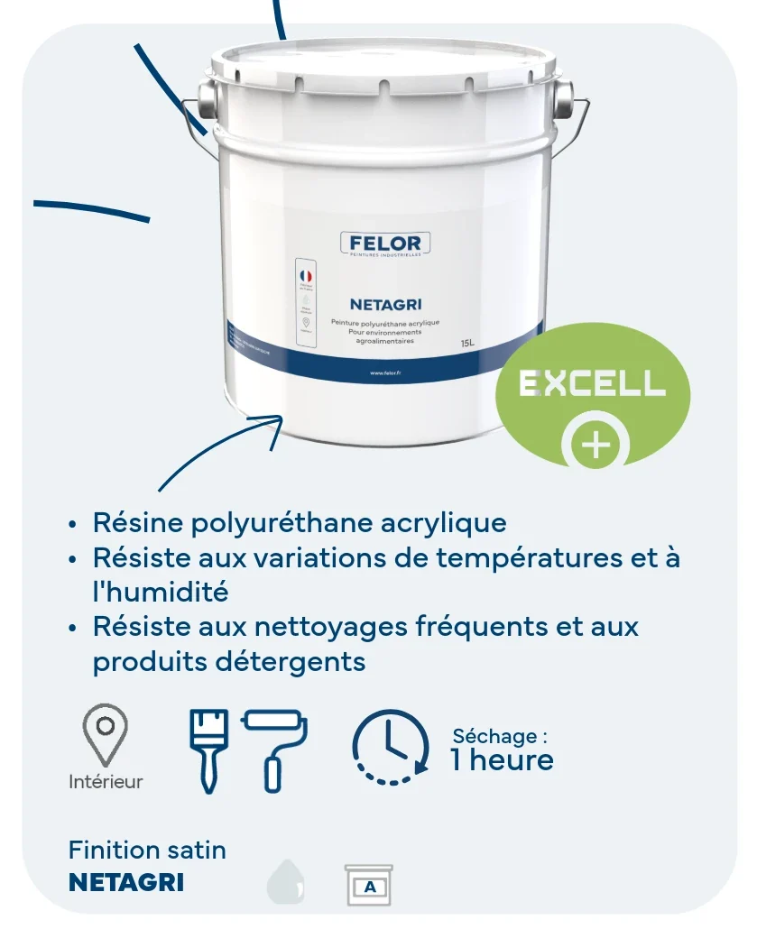 Peinture mur intérieur pour chambres froides, installations agroalimentaires - NETAGRI